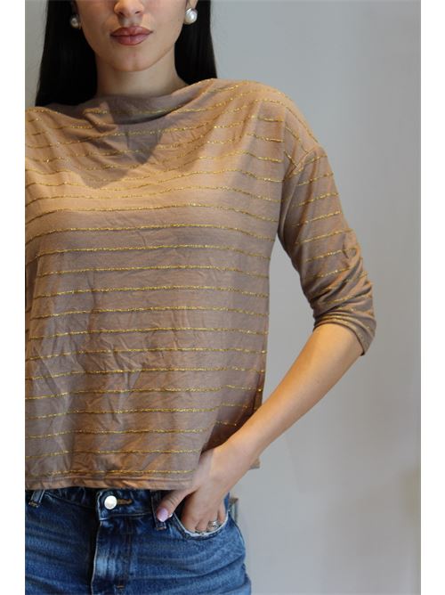 T-shirt riga lurex DIECI MINUTI | 192634